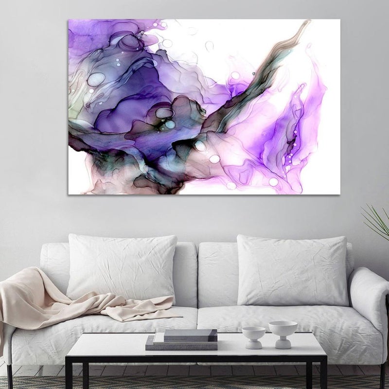 ماركتنا لوحة قماشية بتصميم الفن التجريدي مع برواز مجوف مقاس (70×50) قطعة واحدة - Image 2