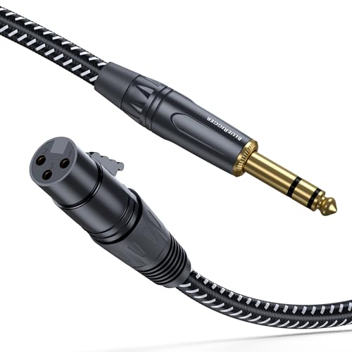 BlueRigger Premium XLR Pro Female to 6.35mm 1/4 TRS (10 Feet/3 Meters) Noise Free and Long-Lasting Cable for Microphone, AMP, Mixer, Studio Monitor - Image 1