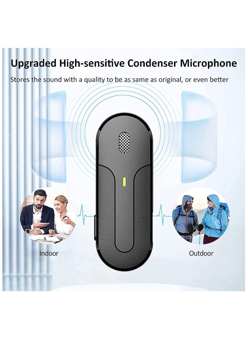 ميكروفون لاسلكي Lavalier لجهاز iPhone iPad ، ميكروفون Plug-Play Lightning Lapel Mini لاسلكي مع علبة شحن ، 2 ميكروفون لتسجيل الفيديو يوتيوب مقابلة TikTok - Image 4