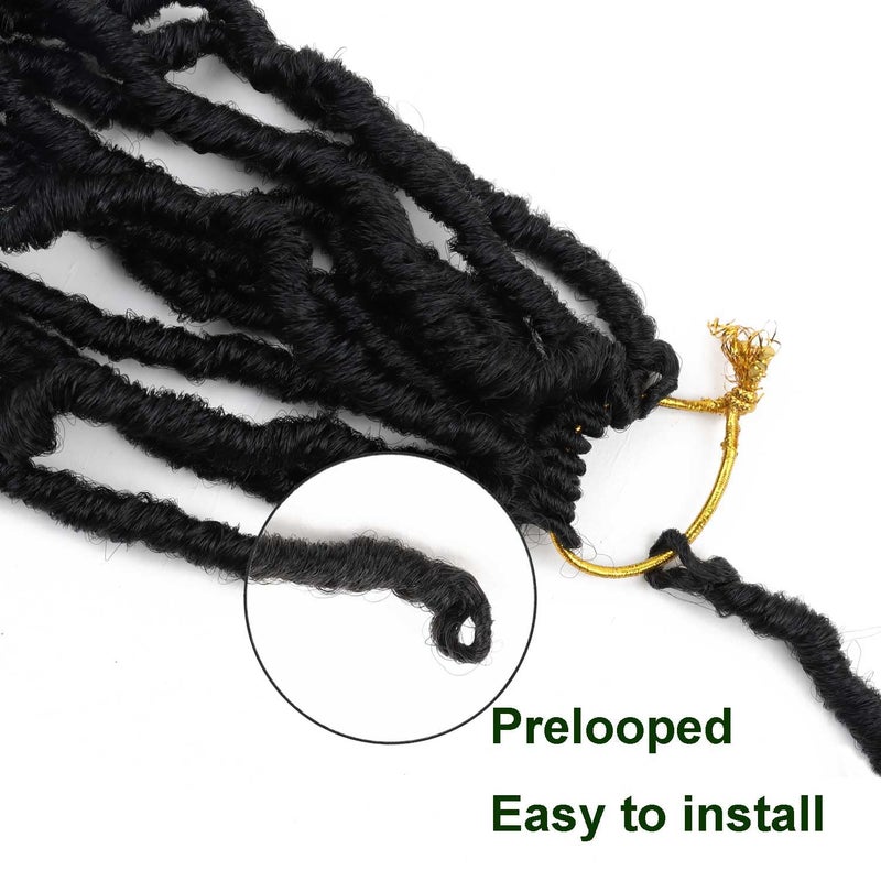 Mytarku 8 Packs 24 Inch Soft Locs With Curly Ends Faux Locs Crochet Hair Boho Braids Crochet Locs Hair for Women Crochet Dreads (24inch 8Pack 1B) - Image 5