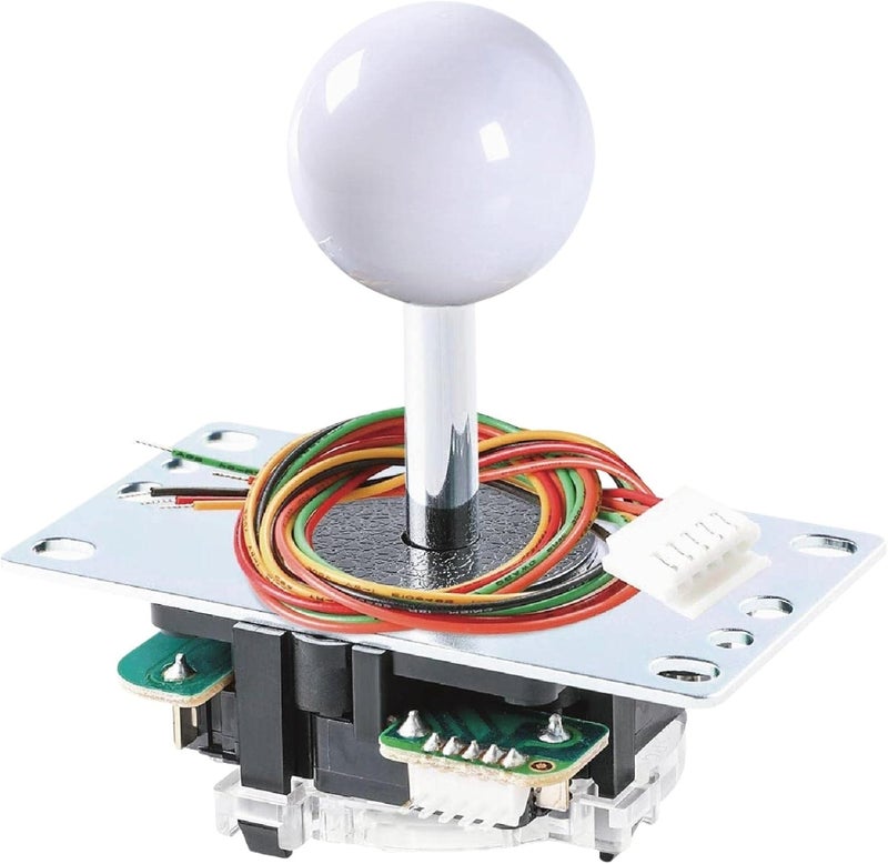 Sanwa JLF-TP-8YT-SK OEM White Ball Handle Arcade Joystick - Image 1