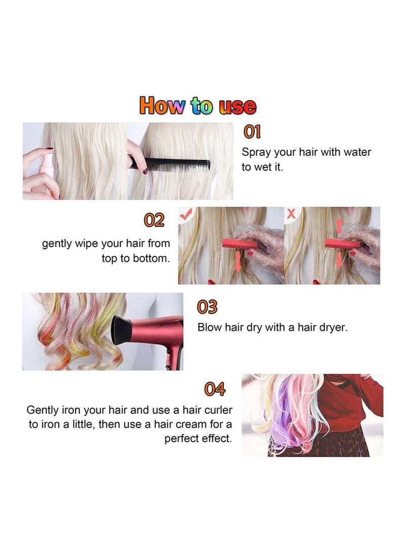 SOLARAE Hair Chalk Temporary Dye Color Washable Safe for Kids And Teen Great Birthday Gifts Girls Boys 24 Bright Colors - Image 4