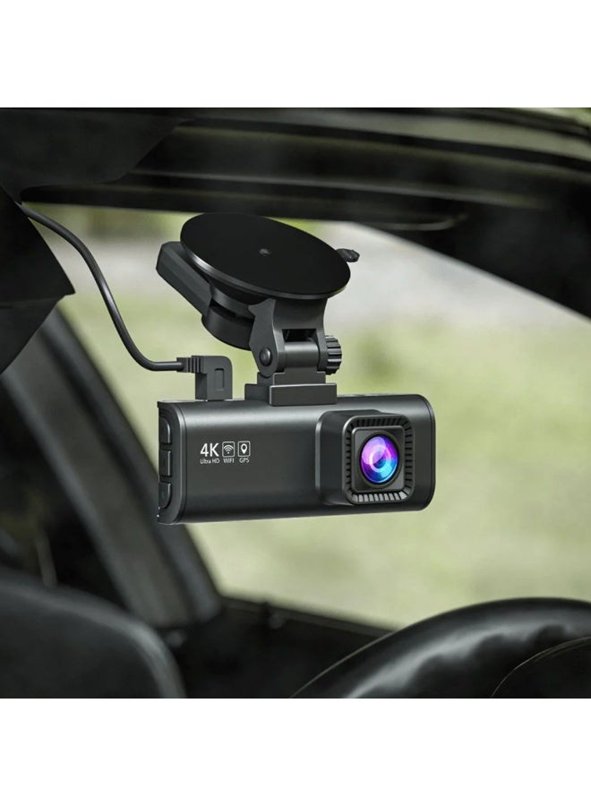REDTIGER Front Rear Camera, 4K/2.5K Full HD Dash Camera For Cars, Included 32GB Card, Built-in Wi-Fi GPS, 3.18” IPS Screen, Night Vision, 170°Wide Angle, WDR, 24H Parking F7NP Car Dash Cam 2 Channel Car Camera - Image 3