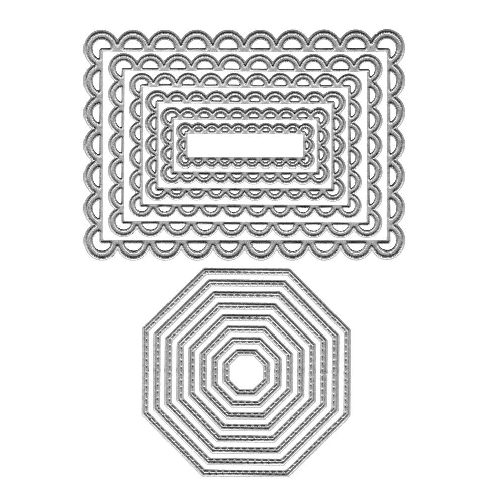 Hying Metal Nested Rectangle Frame Cutting Dies Layering Octagon Die ...