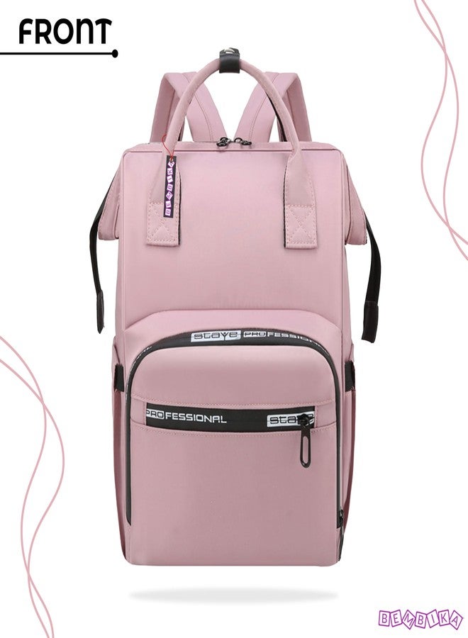 BEMBIKA Diaper Bags for Mom and Dad Kids Diaper Bags for Travel Backpack for Multi-Function Waterproof and Large Capacity-(Blush) - Image 2