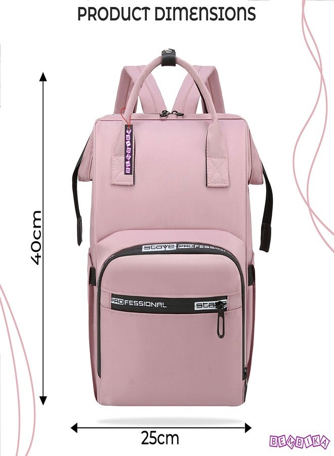 BEMBIKA Diaper Bags for Mom and Dad Kids Diaper Bags for Travel Backpack for Multi-Function Waterproof and Large Capacity-(Blush) - Image 5