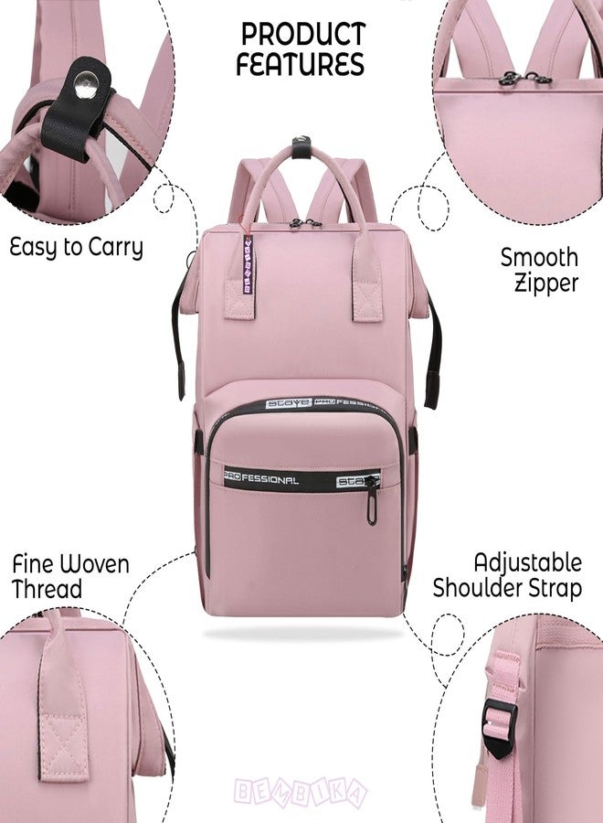 BEMBIKA Diaper Bags for Mom and Dad Kids Diaper Bags for Travel Backpack for Multi-Function Waterproof and Large Capacity-(Blush) - Image 4