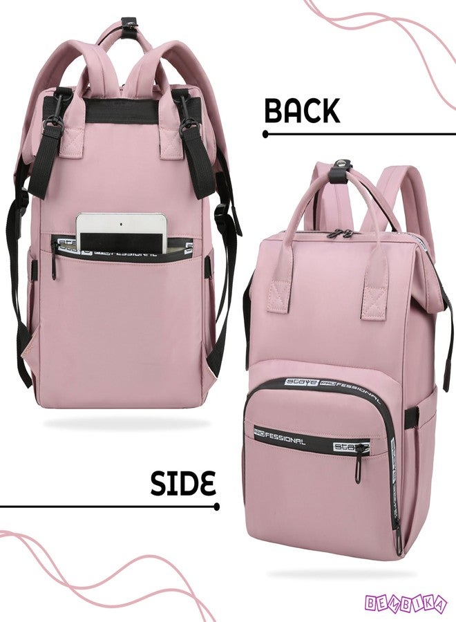 BEMBIKA Diaper Bags for Mom and Dad Kids Diaper Bags for Travel Backpack for Multi-Function Waterproof and Large Capacity-(Blush) - Image 3