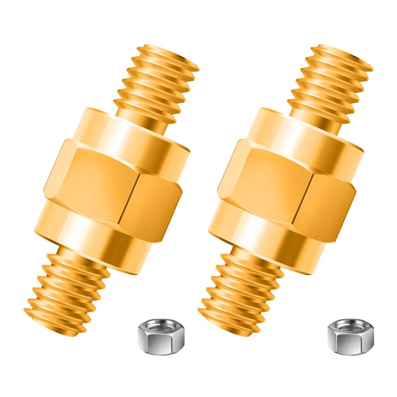 2PCS طرف بطارية جانبي مع 2PCS محول جوز 3816 لبطارية السيارة معظم طرف البطارية الجانبي براغي البطارية الجانبية أو العلوية للسيارة