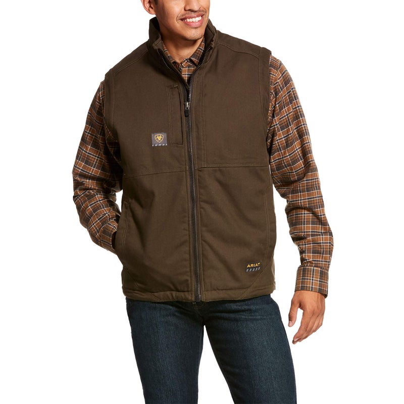 Ariat Mens Rebar Duracanvas Vest, Wren, Large US - Image 1
