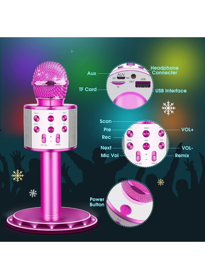 Dislocati Karaoke Microphone, Gift for Girls 4-12 Years Old Micro Toy Girl Child 3-12 Years Christmas Gift Toy Child 3-12 Years Boy Wireless Microphone Gifts for 4-12 Years Old Girl - Image 3