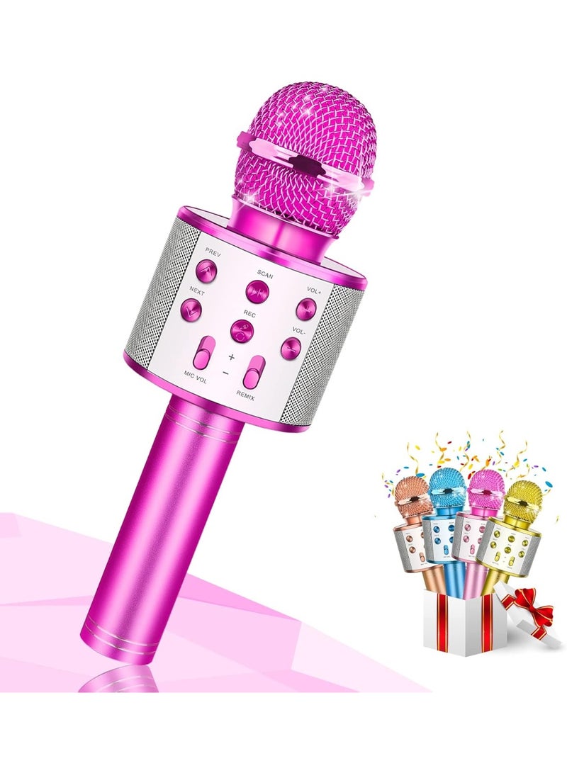 Dislocati Karaoke Microphone, Gift for Girls 4-12 Years Old Micro Toy Girl Child 3-12 Years Christmas Gift Toy Child 3-12 Years Boy Wireless Microphone Gifts for 4-12 Years Old Girl - Image 1