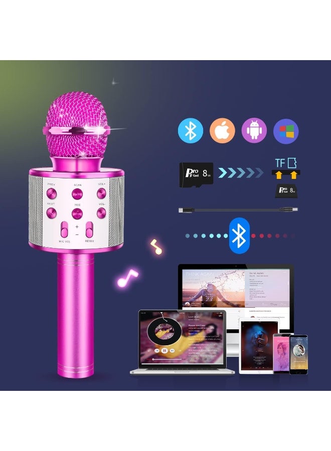 Dislocati Karaoke Microphone, Gift for Girls 4-12 Years Old Micro Toy Girl Child 3-12 Years Christmas Gift Toy Child 3-12 Years Boy Wireless Microphone Gifts for 4-12 Years Old Girl - Image 5