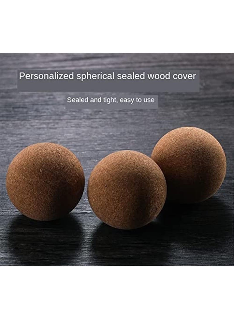 Glass storage jar with a transparent round wooden lid for serving tea and coffee, set of 3 pieces (500-800-1200 ml) - Image 2