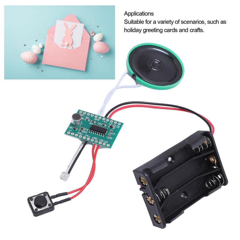 4 Minutes Recordable Sound Chip Voice Recorder Module with Light Activated Loop Playback for Greeting Cards DIY Crafts - Image 3
