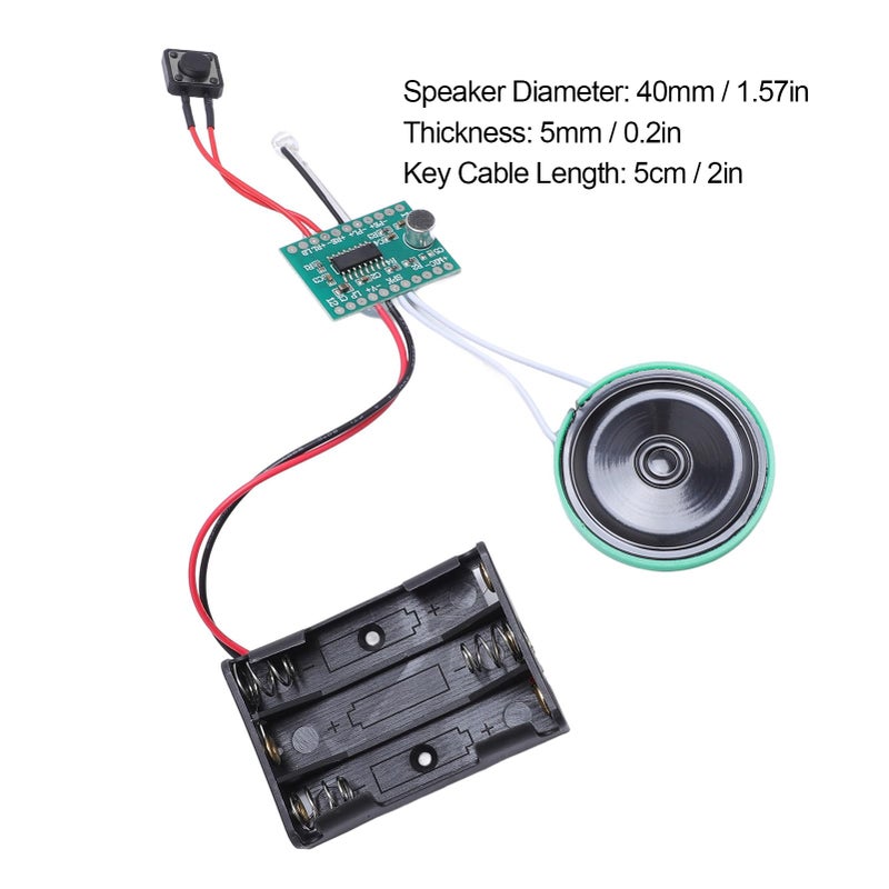4 Minutes Recordable Sound Chip Voice Recorder Module with Light Activated Loop Playback for Greeting Cards DIY Crafts - Image 4