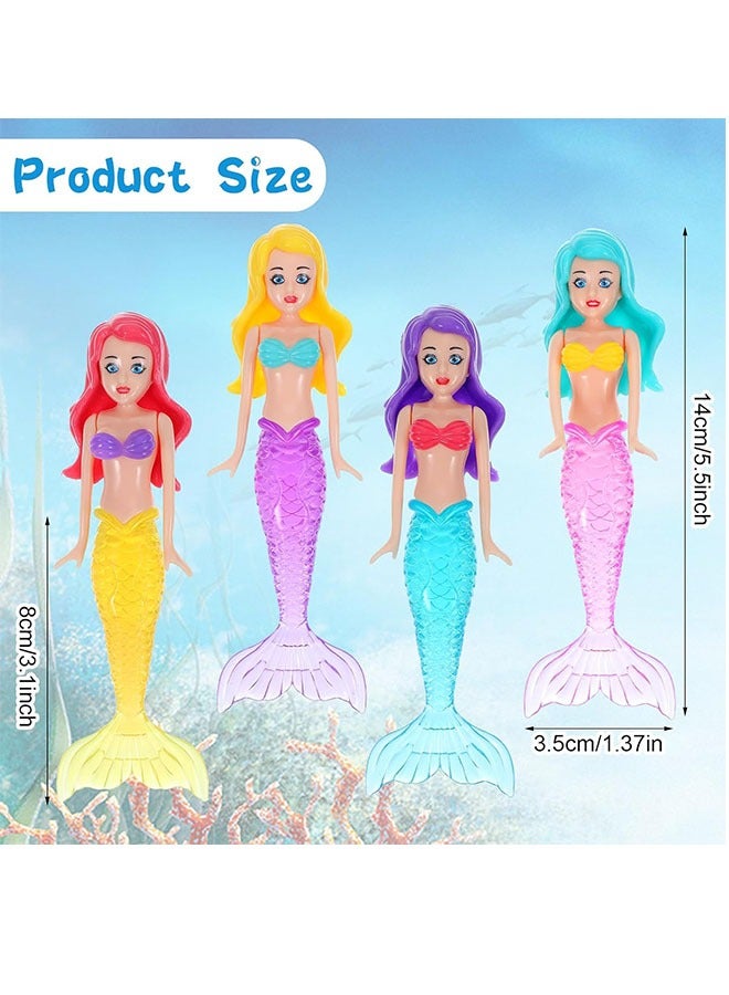 لعب السباحة، 4 قطع لعب حورية الغوص، لعب حورية الغوص تحت الماء ألعاب تدريب السباحة، لتحسين مهارات السباحة والغطس - Image 2