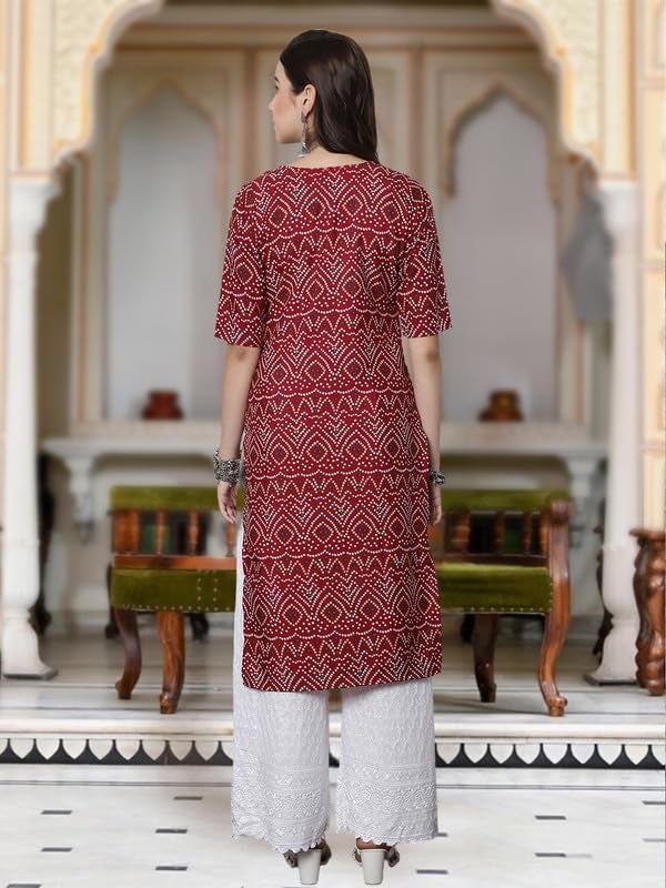 Tee Projekt Crepe Verstaile Straight Printed Kurti for Women's ll Casual Wear Kurti (Pack of 6) - Image 2