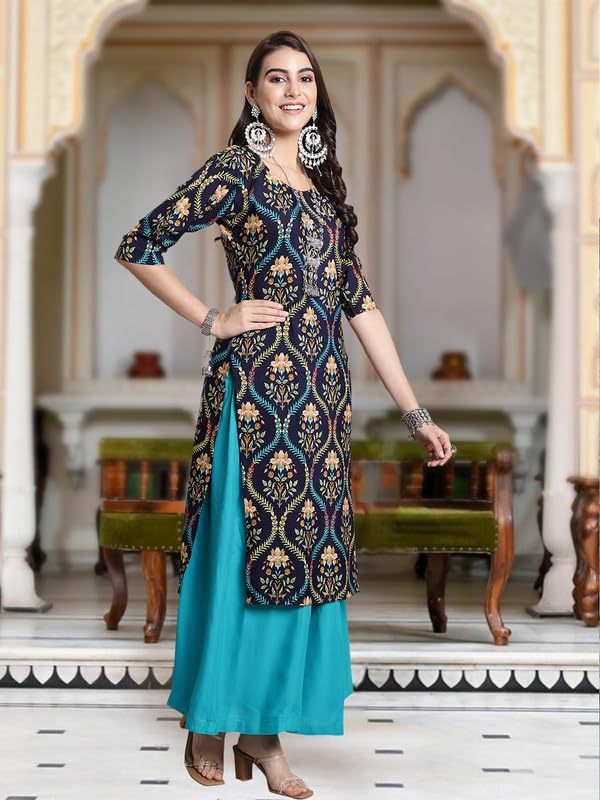 Tee Projekt Crepe Verstaile Straight Printed Kurti for Women's ll Casual Wear Kurti (Pack of 6) - Image 4