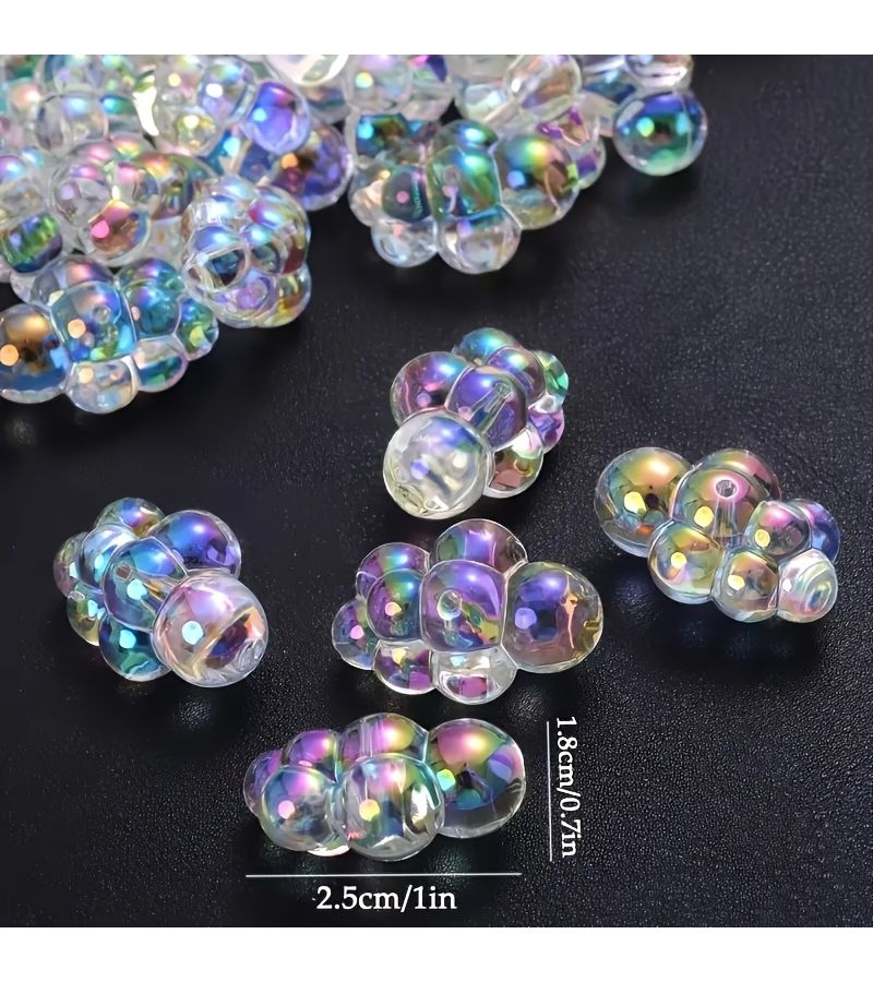 5pcs Mini Bath Foams 1 6 Scale Ultra Realistic Acrylic Soap Bubbles Dollhouse Bathtub Decoration White Mixed Colors Rainbow Reflective Spheres Mini Landscape Garden Collection Additions Fun Design Exquisite Craftsmanship - Image 4