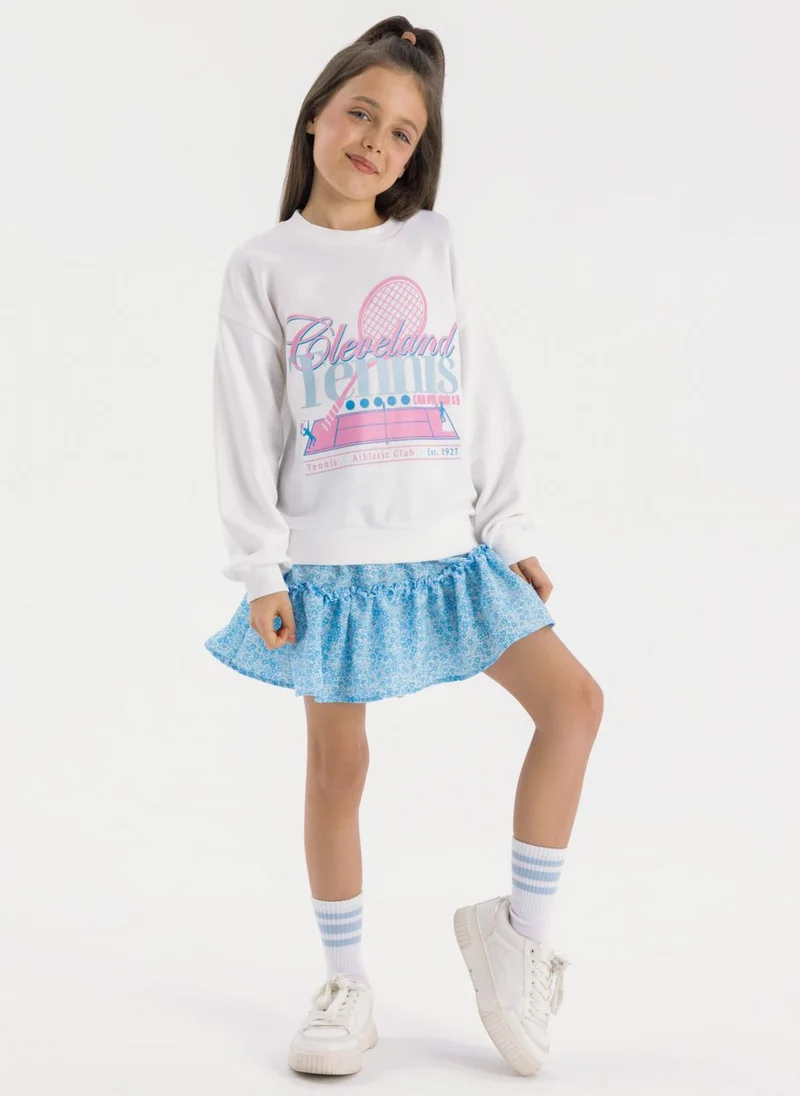 مينوتي Kids Girls Fleece Crew Neck Sweatshirt