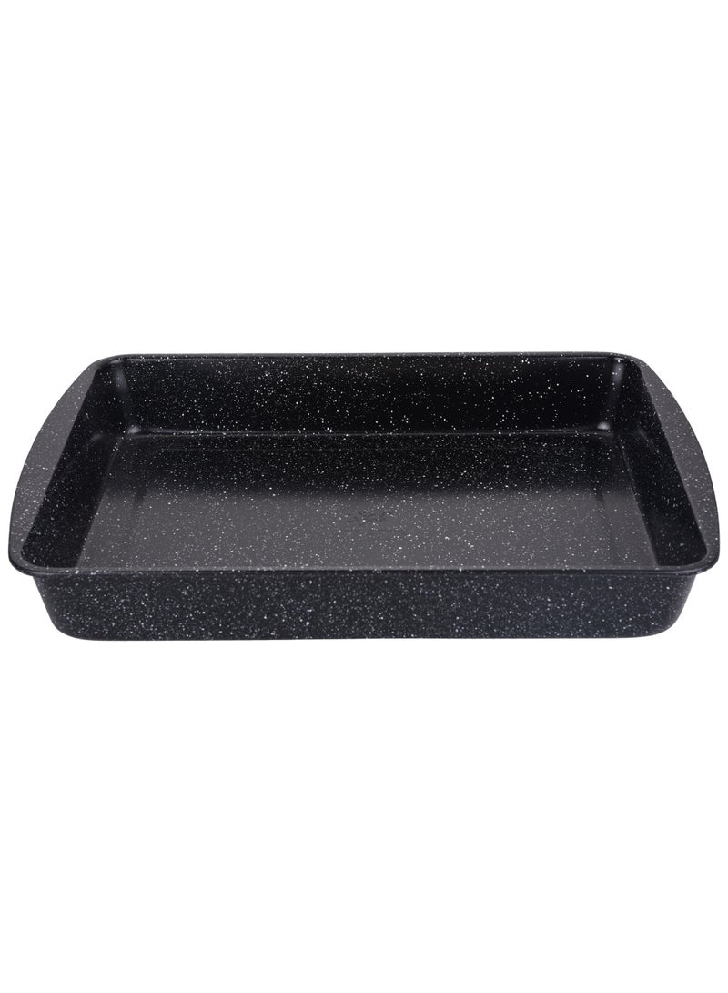 Life Smile Roaster Pan 48.3x34x6.8cm Non-Stick Granite Coating Carbon Steel Baking Tray – Oven Safe Large Roasting Pan - Image 1