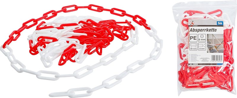 BGS Diy 80809 Barrier Chain - Red and White Plastic - 5 m - Image 4
