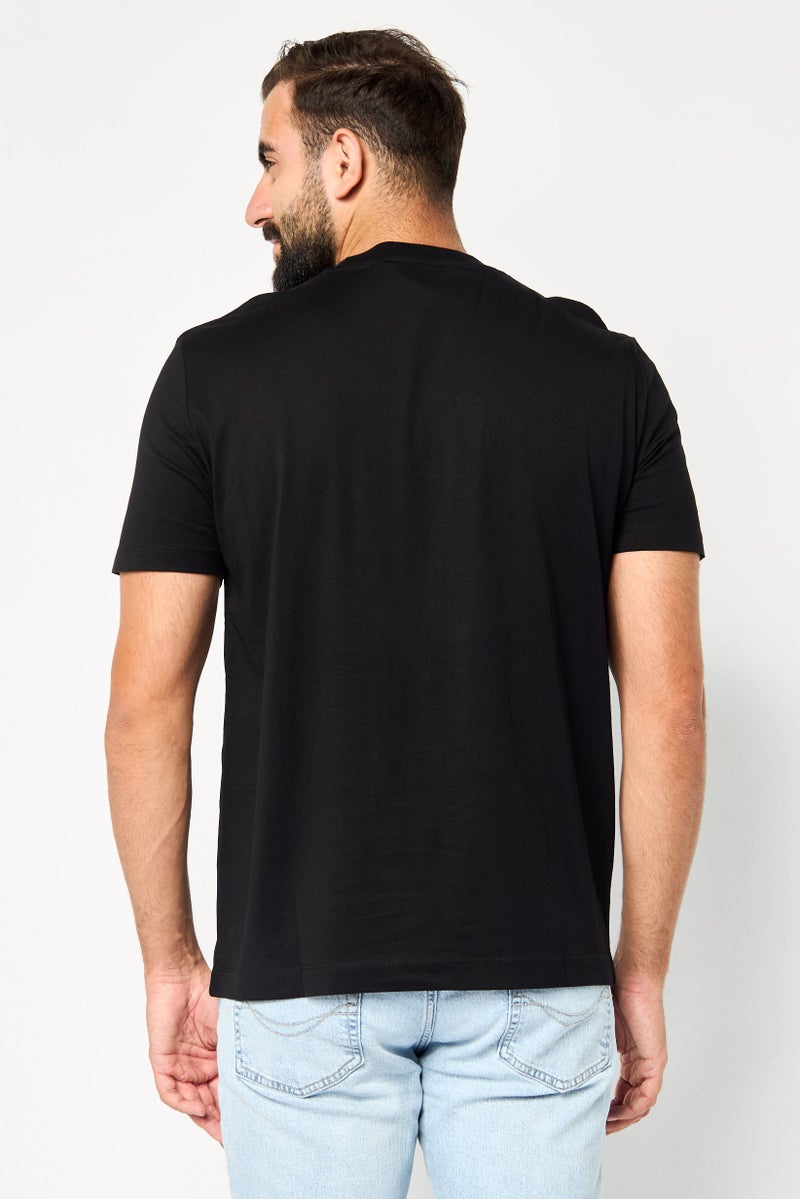 JOHN RICHMOND Men Crew Neck Short Sleeve Graphic T Shirt, Black  - Image 4