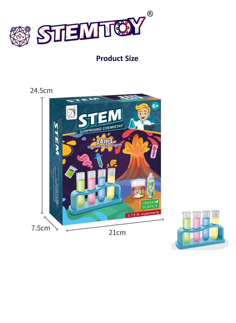 STEMTOY - 14-in-1 Chemistry Experiment Kit for Kids - STEM/ STEAM Educational Science Set, Interactive Science Learning for Ages 8+ Boys & Girls, School Supplies, Toys & Gifts - Image 1