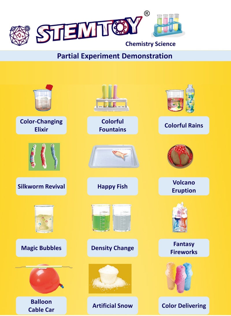 STEMTOY - 14-in-1 Chemistry Experiment Kit for Kids - STEM/ STEAM Educational Science Set, Interactive Science Learning for Ages 8+ Boys & Girls, School Supplies, Toys & Gifts - Image 1
