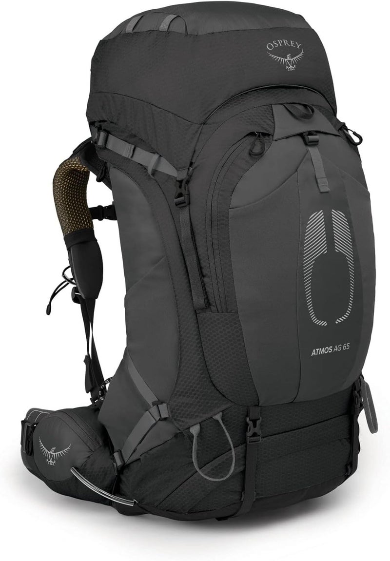 OSPREY حقيبة ظهر أوسبري أتموس AG 65 لتر للرجال، سوداء، S/M - Image 1