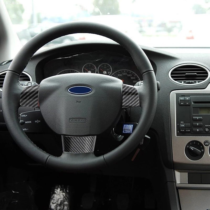 QASULER Carbon Fiber Steering Wheel Button Covers - Image 3