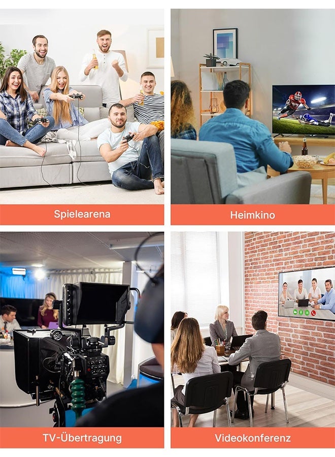 8k 144Hz HDMI Cable 1m, 2.1 Ultra HD High Speed 48Gbps Cord, Dolby Vision Gold Plated Cord Ideal for HDTV, PC, Projector, Large Displays, PS5, PS4, X-Box, Blu-ray Projector, Monitor - Image 5