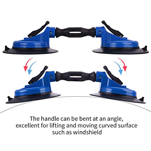 IMT Heavy Duty Vacuum Suction Cup Lifter - 330lb Lift for Glass, Stone & Appliances, Dual Swivel Pads with Ergonomic Grip for Flat & Curved Surfaces - Image 4