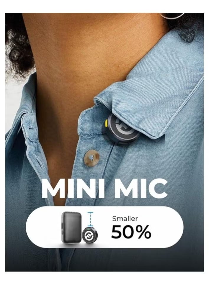 Hollyland ميكروفون لاسلكي LARK M2 لجهاز iPhone وAndroid والكاميرا، صوت Hi-Fi 48KHz 24Bit، مدى 1000 قدم، إلغاء الضوضاء، عمر بطارية 40 ساعة، مثالي للتدوين والتسجيل - Image 2