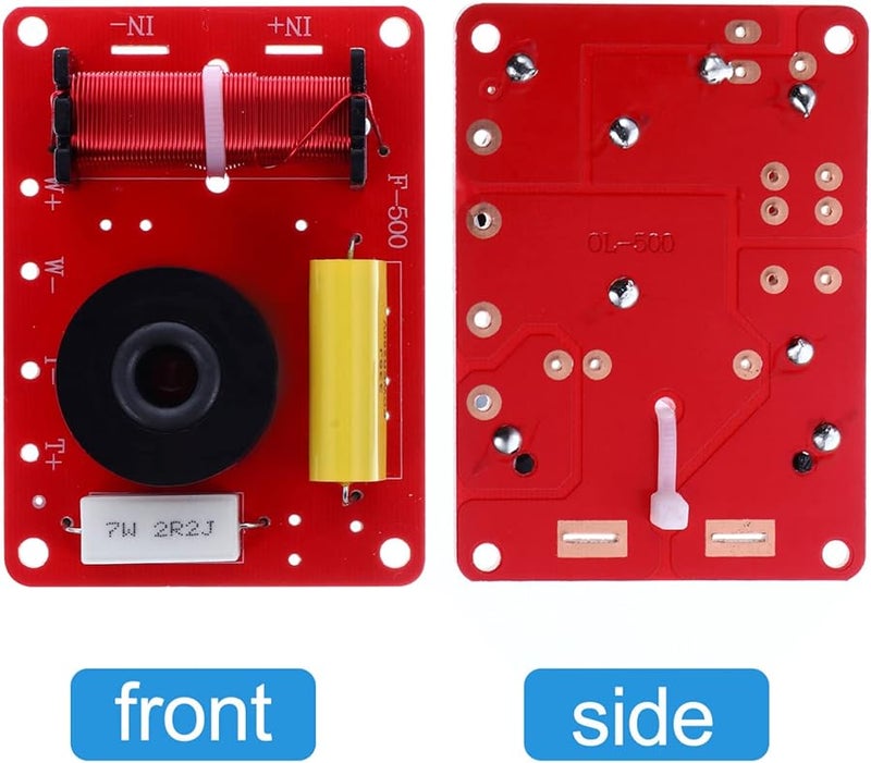 Artibetter 2 Way Speaker Crossover Filter 500W 4 Ohm Car Audio Frequency Divider - Image 5