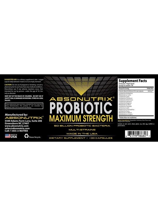 Probiotic Maximum Strength 50 Billion Per Capsule Multi-strain - pzsku/ZADC53FAF72FC30E7E785Z/45/_/1681720736/0e9a2647-9cfe-482d-ae54-da577d509e97