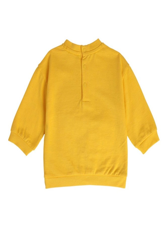 miniklub Baby Round Neck Long Sleeve Knitted Cotton Yellow Color Sweat Shirt (6-9M) - Image 3