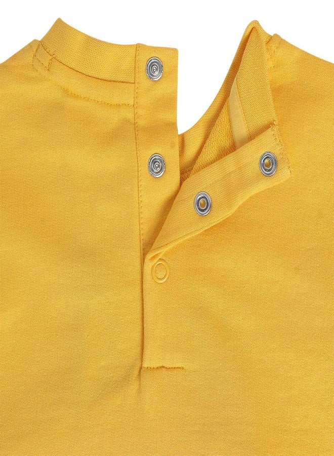 miniklub Baby Round Neck Long Sleeve Knitted Cotton Yellow Color Sweat Shirt (6-9M) - Image 4