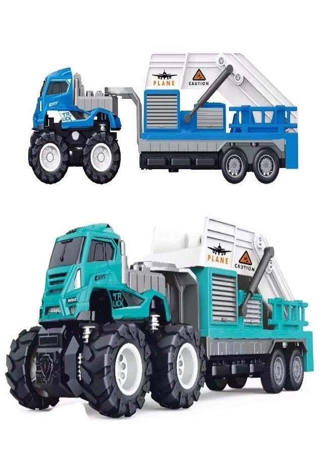 SHIPEASE Friction Powered Airport Boarding Ladder Transport Truck Toy for Kids Boys Children’s 1:43 Scale Die cast Airplane Stair Miniature Trailer Pull Back Vehicle (Multicolor) - Image 1