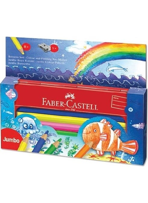 FABER-CASTELL - Crayons Metal Gift Set 8 Colors - Image 1