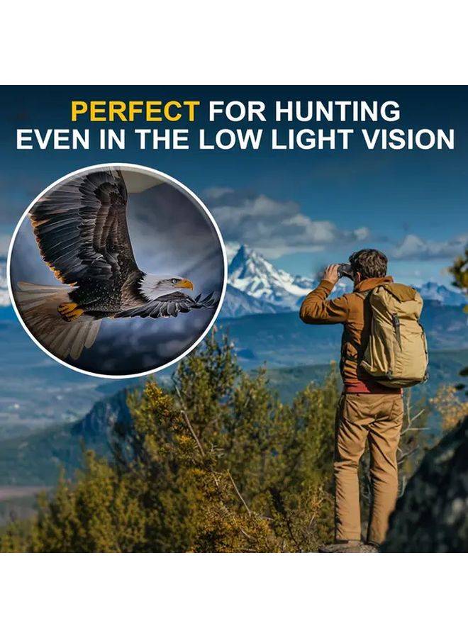 منظار أسود 10x عالي الدقة بعدسة 22 ملم - تلسكوب محمول لمراقبة الطيور والصيد - Image 5