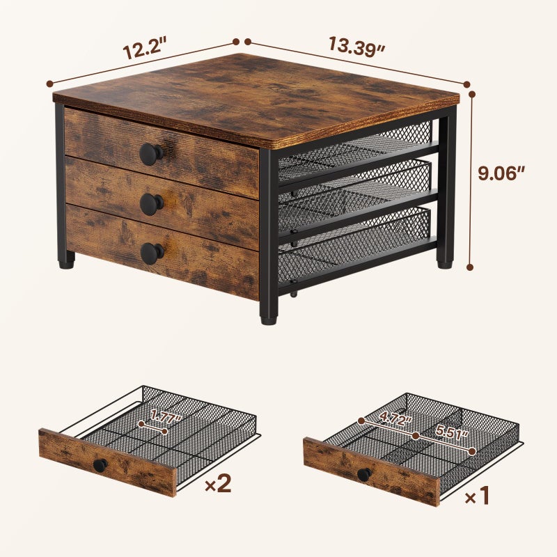 Plaviya Coffee Pod Holder for Countertop, 3 Tier K Cup Holder Drawer, Coffee Bar Organizer 60 Coffee Pods Storage Organizer with Sliding Drawer for Coffee Station - Image 3