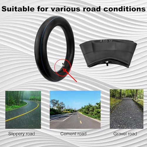 AWSZH 460-17 Tire Inner Tube 130/70-17 130/80-17 140/70-17 140/80-17 Heavy Duty Tube TR4 Straight Valve Stem Compatible with KLR250 1985-2005 KL250 1980-2001 XL350R 1984-1985 XT250 1980-1984 (1Pc) - Image 4