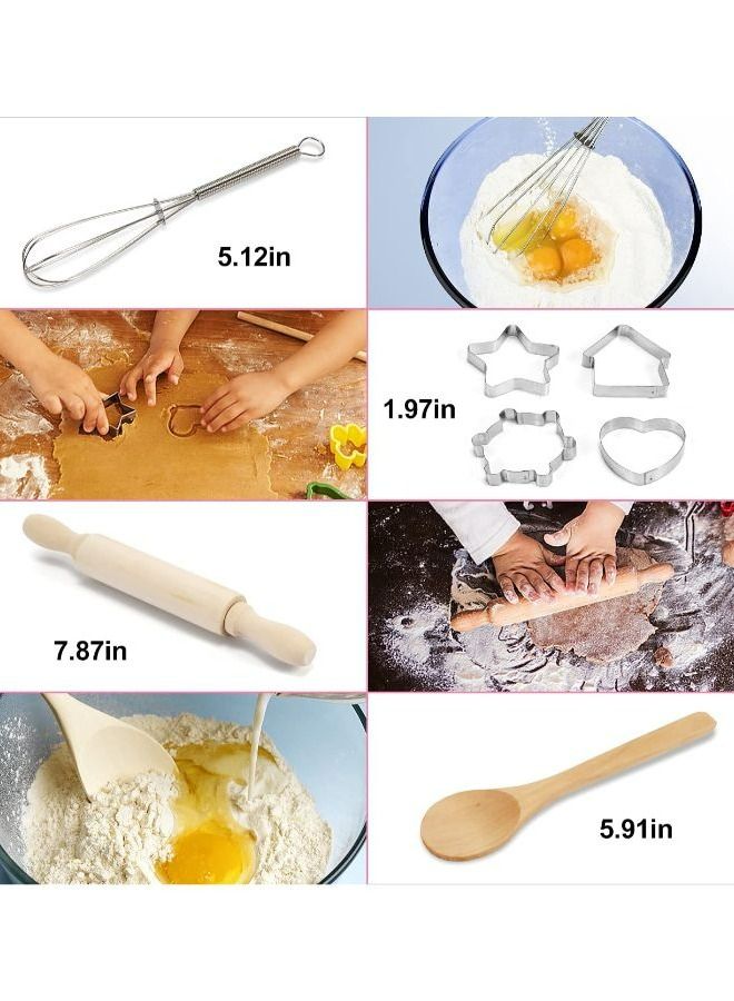 Kids Cooking Apron11 Pcs set Includes chef Hat Cooking Mitt Utensils - Image 4