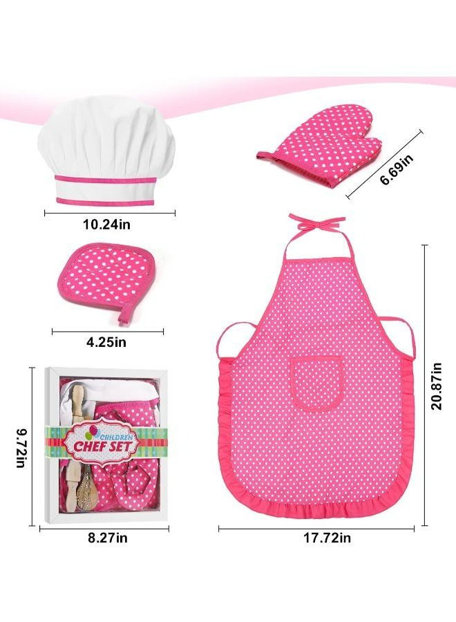 Kids Cooking Apron11 Pcs set Includes chef Hat Cooking Mitt Utensils - Image 3
