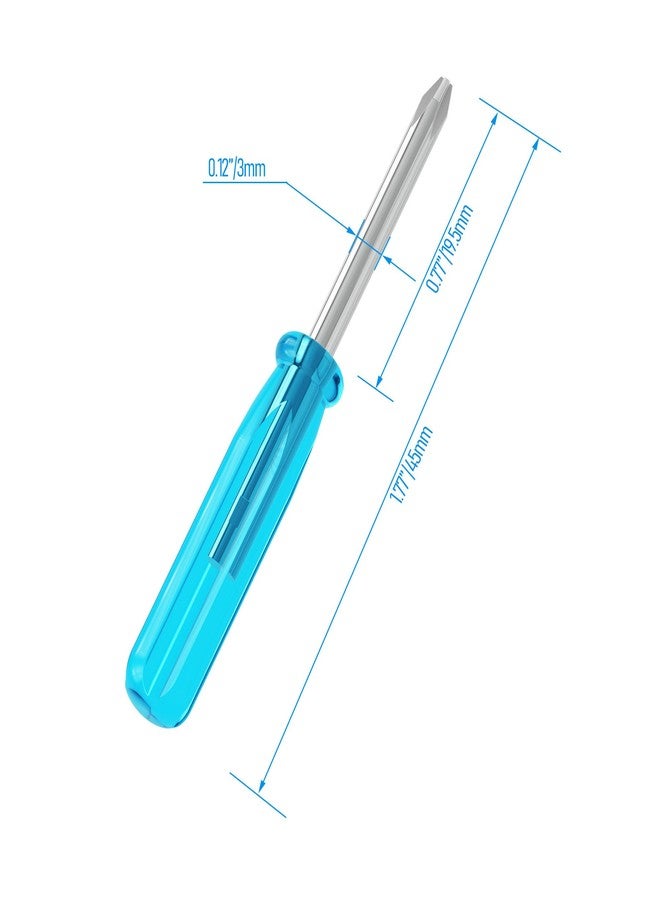 FOCMKEAS 10PCS Mini Phillips Screwdriver, 3mm Cross Head with Blue Non-slip Handle for Small Appliances, 1.77"(45mm) Total Length, Non-magnetic - Image 2