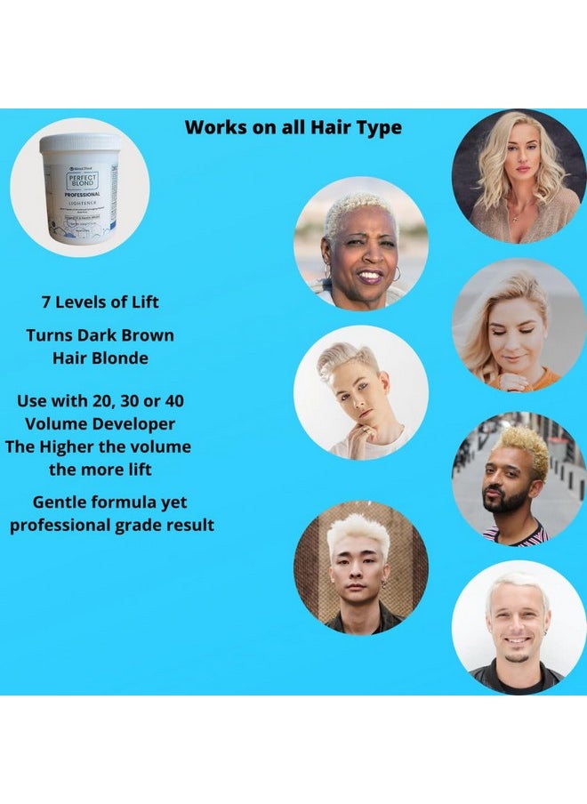 Blond Forte - 1.1 Pound Tub (17.6 Ounce) Perfect Blond Extra Strength Professional Hair Dye Toner Lightener Bleach Made In Italy - Image 1