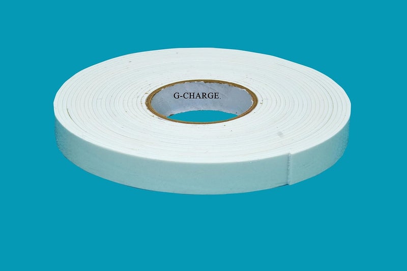 G-Charge Single Sided High Density Self Adhesive Gasket Tape, Weather Stripping Doors and Window Insulation Soundproofing, Foam Sealing Tape White, (1"(W) x 1/8"(T) x 10 Mtr (L), White) - Image 1