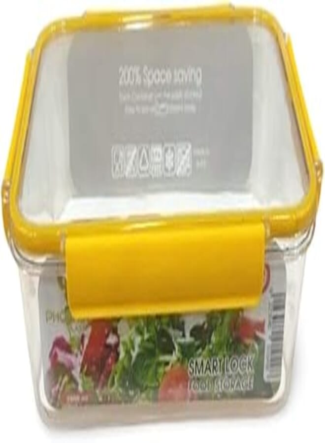 Acrylic Refrigerator Canister 2800Ml, Bpa Free, Clear With Yellow Frame Le-Marche_392 
